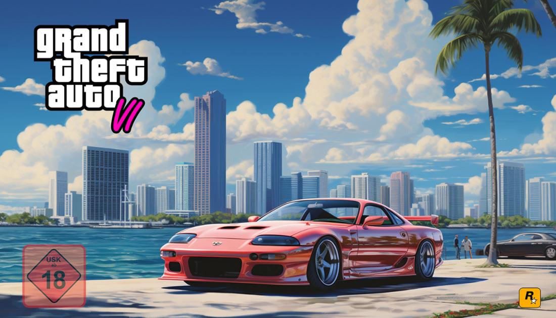 32389812-auto-vor-miami-skyline-mit-gta-logo-2pFKLIdIW8BG